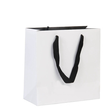 High quality factory Cheap Price Wholesale White craft Kraft Paper Bag With Flat Handle